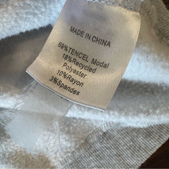 Quince Women Supersoft Fleece Pullover Hoodie Gray Outerwear M Athleisure - Picture 7 of 10